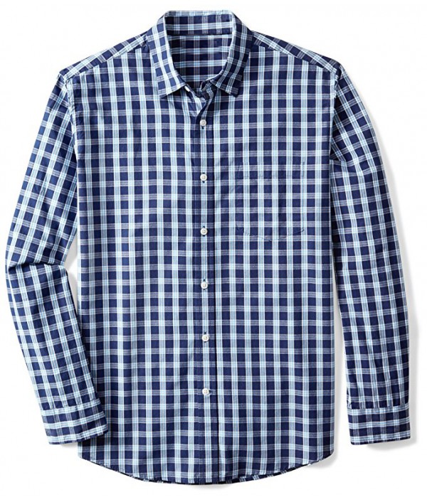 Men's Regular-Fit Long-Sleeve Plaid Shir...