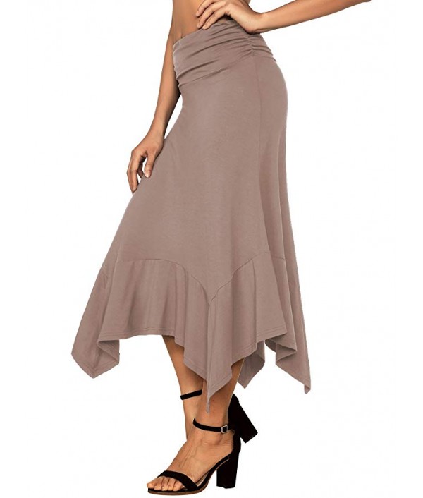 Women's Flowy Handkerchief Hemline Skirt