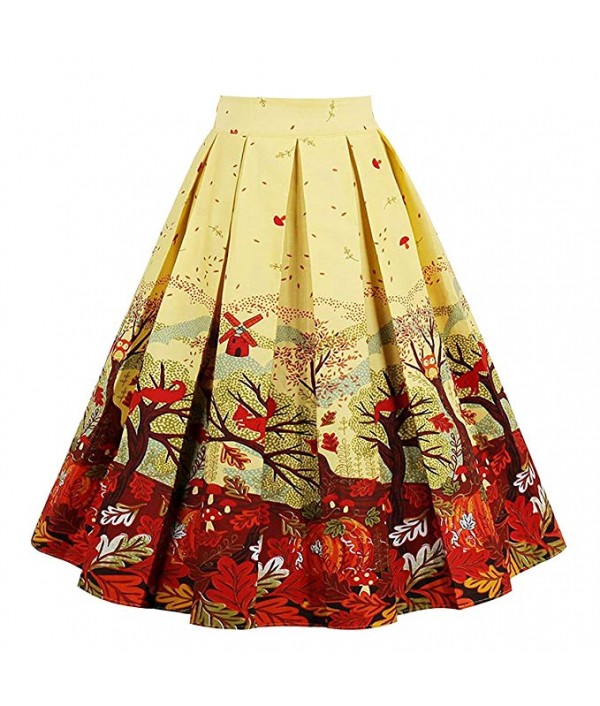 Women's Pleated Vintage Skirt ...