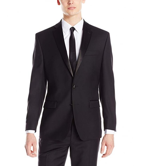 Men's Modern Fit 100% Wool Tuxedo Suit Separate (Blazer and Pant)